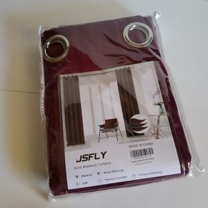NEW wine blackout curtains set of 2